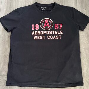 Aeropostale West Coast Los Angeles CA T-Shirt Womens XLarge Short Sleeve Black